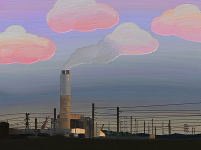 Cloud Factory art design graphic art illustrations oil paint painting