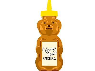 Honey Bear Candle Co. Logo branding business design graphic art icon illustration illustrations illustrator logo procreate