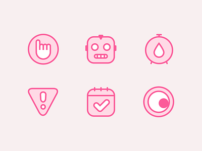 some icons app icon illustrator pink ui