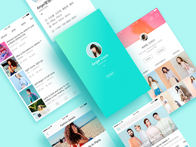 uni vision app colorful illustrator list news star ui ux