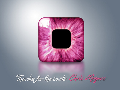 Hello dribbble eye icon ios pink pupil