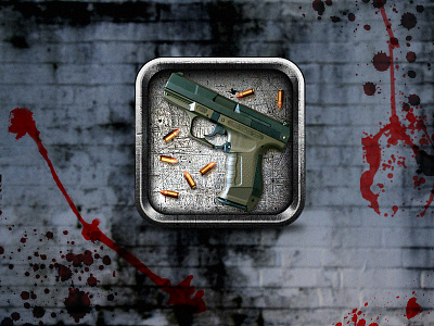 Gun Icon bullets game gun metal pistol