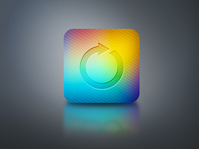 Refresh Icon arrow color colorfull design icon ios os reflection refresh ui