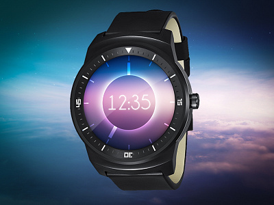 Clockface Smartwatch android clock clockface lg purple smartclock smartwatch space watch