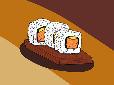 Japanese Food Sushi Illustration digital drawing food illustration graphic design illustration illustration art illustration design illustration digital illustrations japanese food iilustration
