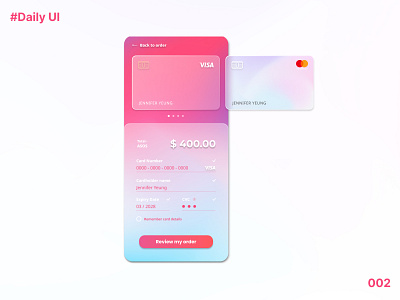 DailyUI Challenge #002 - Credit Card