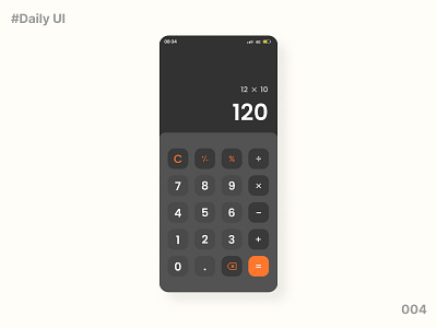 DailyUI Challenge #004 - Calculator