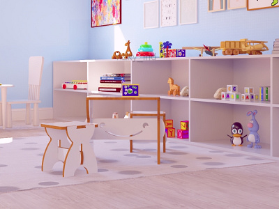 Playgroup Furniture v2 (9rd Sketchup Project) blender furniture design interior design sketchup