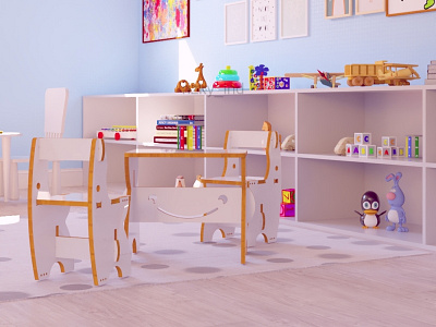 Playgroup Furniture v4 (9rd Sketchup Project) blender furniture design interior design sketchup