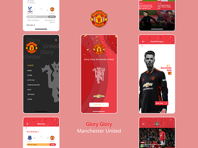 Manchester United App Redesign adobe xd app design football manutd ui ux