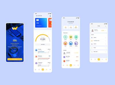 Payments app that maintains all your bank accounts adobe xd app branding design ui ux