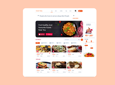 Website to order food easily adobe xd design food ui ux website