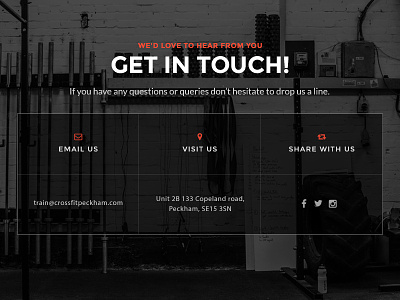 Crossfit Footer contact crossfit footer responsive table table webdesign