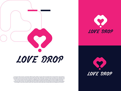 Logo Design branding drop graphic design illustrator logo love love drop love drop minimal