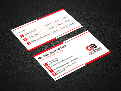 Double side Business Card Design business card card design double side graphic design visiting card