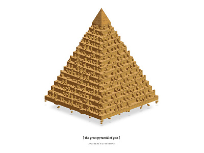 Pyramid of Giza block digital egypt egyption floating giza illustration minimalism old pyramid stone triangle