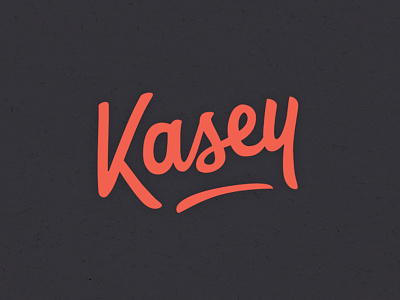 Kasey calligraphy drawn font hand kasey lettering logo name red type typeface typologo