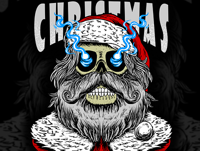 SKULL CLAUSE bandmerch clothing design death metal design illustration skull art skulls tshirt art tshirtdesign