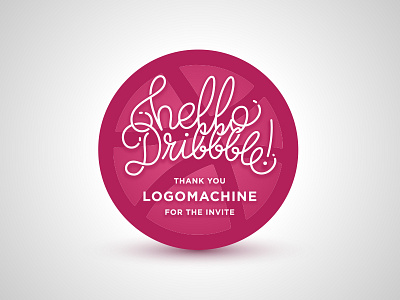 Hello Dribbble! debut dribbble first hello lettering