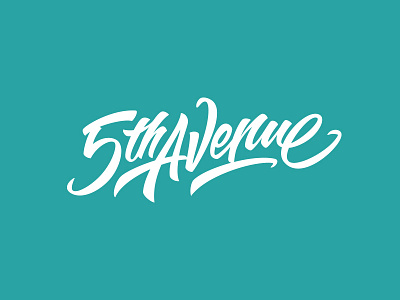 5th Avenue calligraphy font lettering logo script type