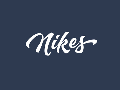 Nikes calligraphy font handlettering lettering script type typography