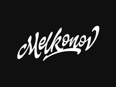 Melkonov — personal logo calligraphy lettering letters logo m type typography