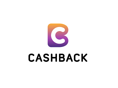 Cashback ✦ logo b c cash cashback cb design gradient letter lettering logo logotype sign type typography