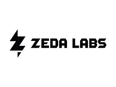 Zeda Labs Logo Finalized bolt brand geometric icon lightening logo mark pencil type typography z zeda labs