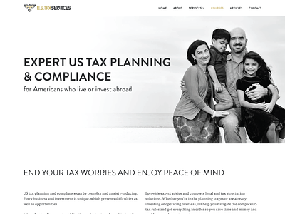 Us Tax Services Homepage belize black branding header homepage lawyer planning tax us ux website white