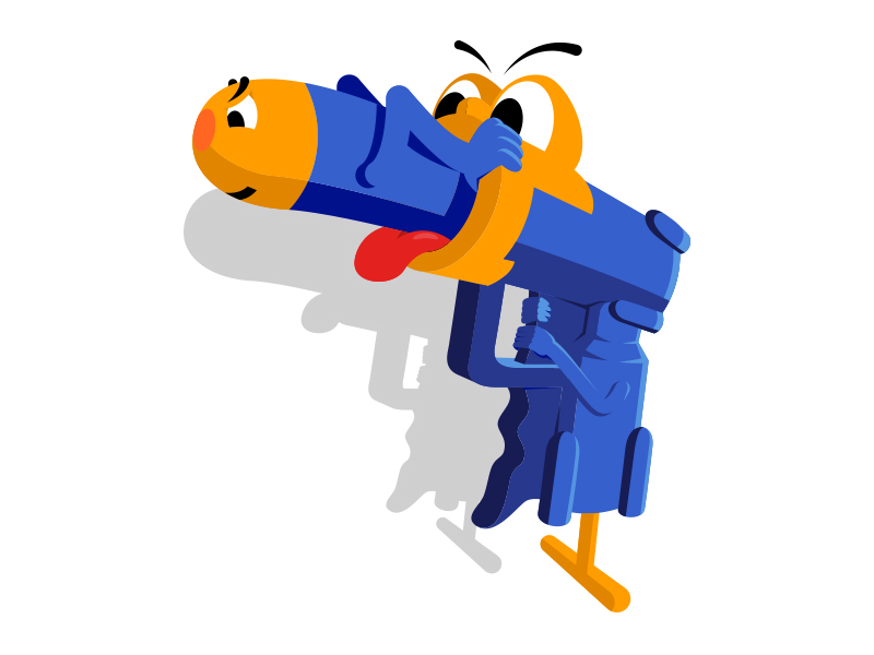 cartoon nerf gun