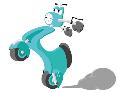 Piaggio Love adobe art cartoon cat character fun graphics illustrations illustrator lines vector