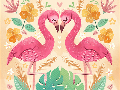 Flamingos in Love