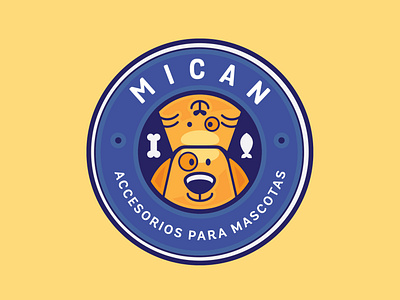 Mican Logo animal brand branding cat dog dogandcat logo logo design logodesign logodesigns logos logotype pet vector