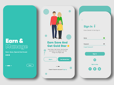earn and manage 1 branding design illustration illustrator logo ui ui design uidesign ux ux design