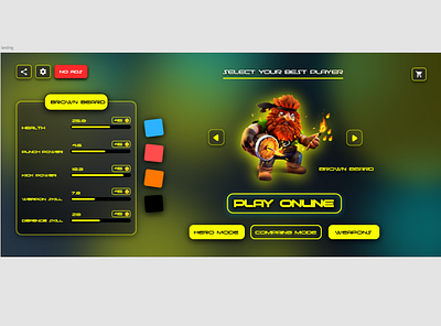 GAME UI branding design illustration illustrator logo ui ui design uidesign ux ux design vector