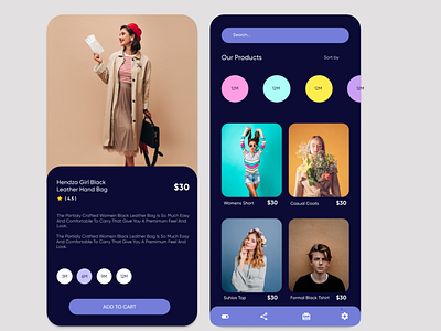 Ecommerce App Products and Product Description Page