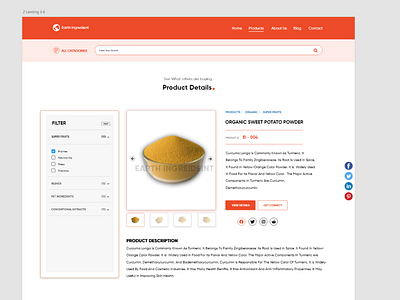 Spices webiste Product Description Ui