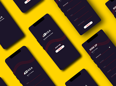 finda music app finder branding design illustration logo ui ui design uidesign ux ux design vector