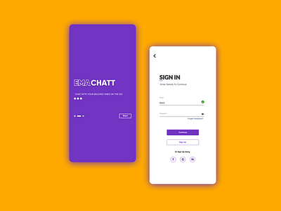 EMA CHATT messaging App Design