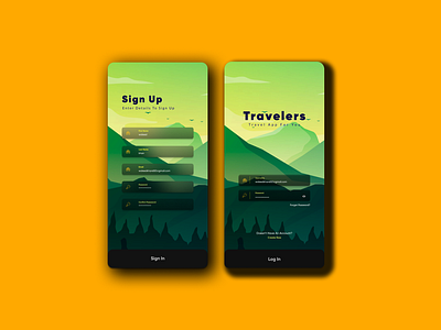 Travelers Hotel Booking app design