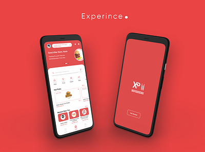 EXPERIENCE FAST FOOD DELIEVERY APP UI UX branding design illustration logo ui ui design uidesign ux ux design vector