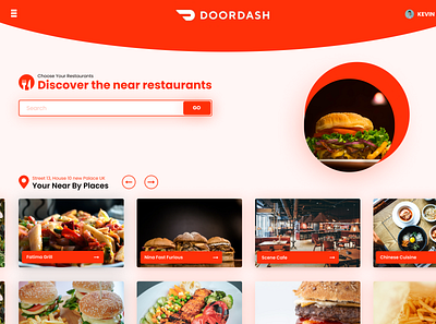 DOORDASH WEB DESIGN 3d animation design graphic design illustration logo motion graphics ui ui design uidesign ux ux design