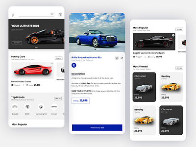 MWKB Car bid app design