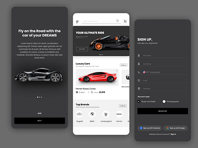 MWKB Luxury cars Mobile app Design branding design illustration logo ui ui design uidesign ux ux design vector