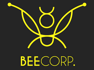 BeeCorp Logo Design app design flat icon illustration illustrator logo minimal ui ux