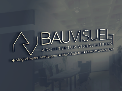 BauVisuell Logo Design app branding design flat illustration illustrator logo typography ui vector