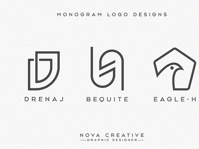 Monogram Logo Design adobeillustrator branding design flat illustration illustrator logo minimal monogram ui ux vector
