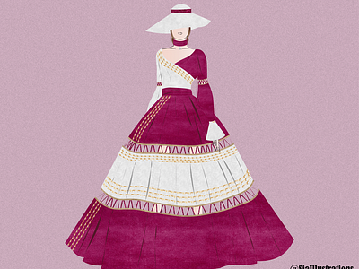 Princess Style Gown Fashion Illustration