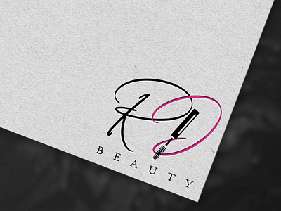 A logo for a makeup company RD beauty. beauty beauty salon design illustration logo makeup mockup simple logo