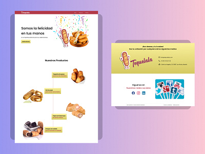 Tequelala Website Design celebration comida design food frontend services social tequeños
